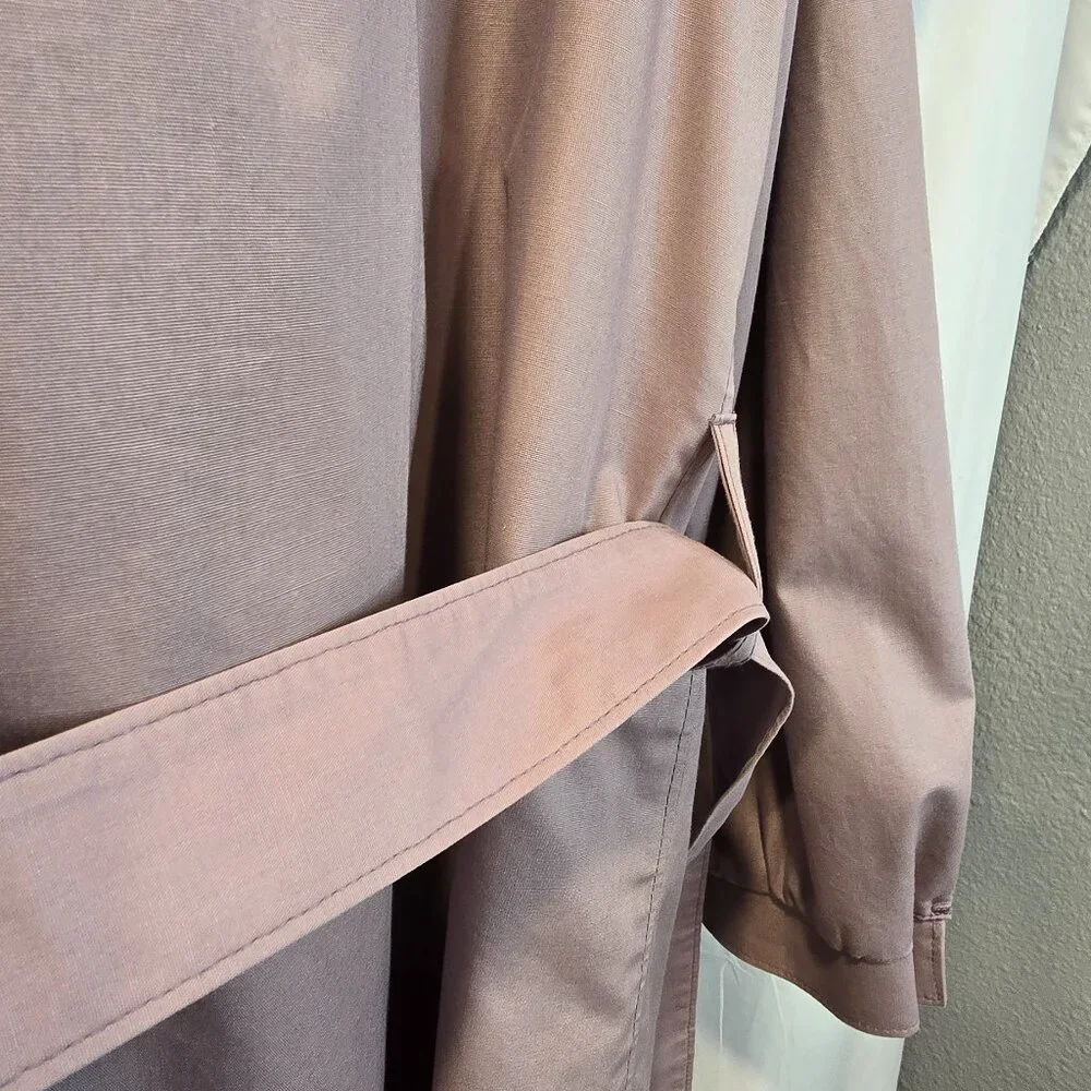 Vintage London Fog Maincoat Trench Coat Women's Pastal Purple Size 14 - Picture 11 of 12